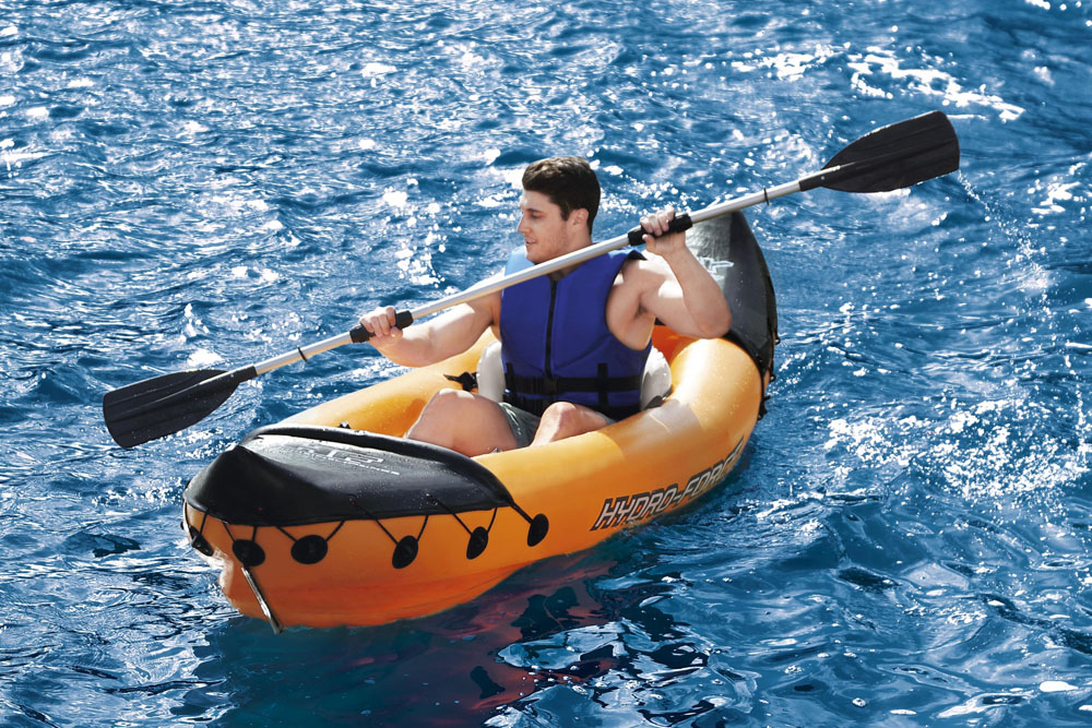 Kayak Hinchable Memba-330 1p - Gris Oscuro/Naranja - Kayak
