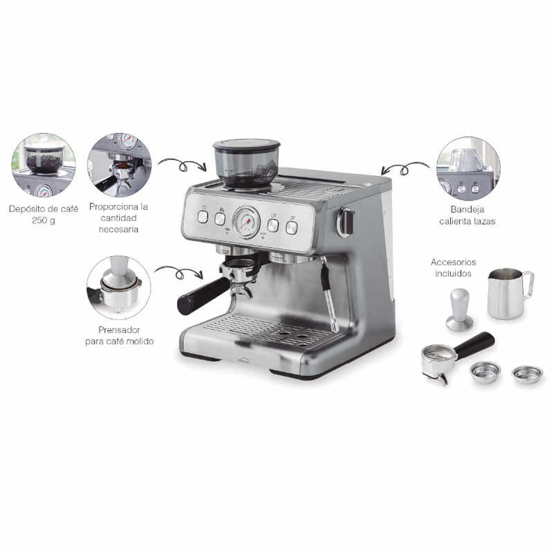 CAFETERA ESPRESSO PRO 1550 W 20 BAR