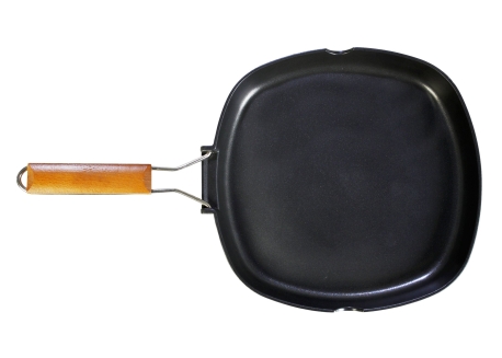 ⇒ Comprar Grill cocina plancha liso con mango 22cm aluminio fundido negro  efficient bra 1 pz a271322 ▷ Más de 200 tiendas ✔️
