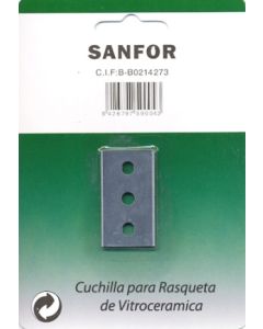 Cuchilla rasqueta vitroceramica 40mm sanfor 5 pz 59004