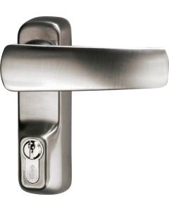Manivela puerta 94011007t antipanico manivela y llave exterior 118x136x69mm zamak gris trim iseo