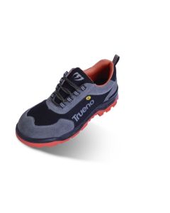 Zapato seguridad s1p-src esd suela pu/pu puntera/plantilla no metalica t39 serraje/cordura negro/gris rhino trueno