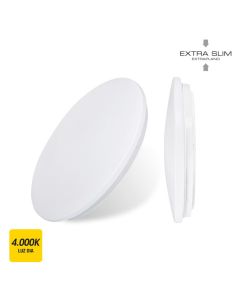 Plafon iluminacion blanco circular superficie 18w 1260lm 4000k 33x6,6cm edm