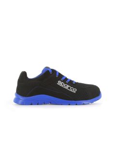 Zapato seguridad s1p suela pu md src t38 malla transpirable negra/azul practice sparco