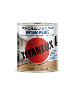 Barniz madera satinado incoloro 250 ml al agua ecologico exterior titanlux  co