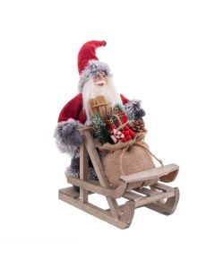 Adorno navidad 30cm papa noel juinsa trineo 118164