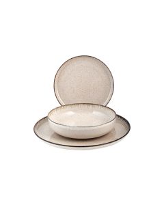 Vajilla 12 pz porcelana pearl beige