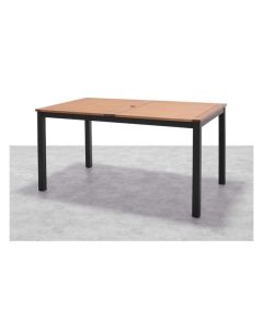 Mesa aluminio madera kingsbury 140 x 80 cm