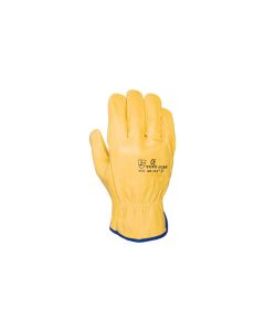 Guante piel flor vacuno driver amarillo 2a talla 9