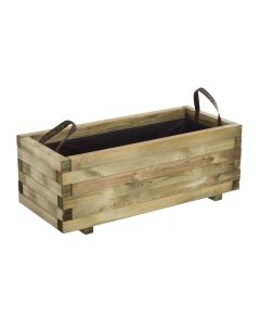 Jardinera de madera rectangular 73l baroque 90x40x33 cm