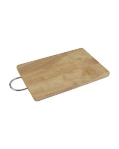 Tabla cocina cortar madera asa cromada 22 x 33 cm metaltex