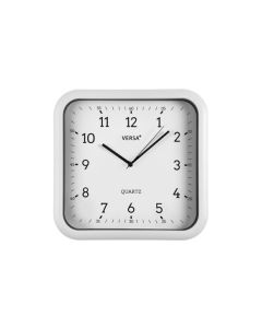 Reloj pared cuadrado 30 x 30cm blanco versa