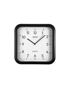 Reloj pared cuadrado 30 x 30 negro versa