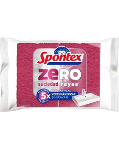 Estropajo fibra con esponja zero rayas spontex baño