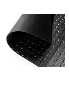 Pavimento caucho circulos 3 mm negro rollo 10 m x 1 m ancho