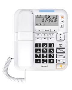 Telefono con cable teclas grandes con display blanco alcatel