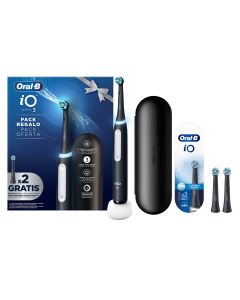 Cepillo dental io3 + funda + 2 cabezales negro oral-b