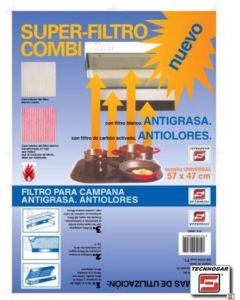 Filtro campana extractora carbono activado 60cm tecnhogar