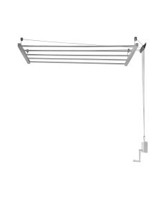 Tendedero techo manivela 180cm acero blanco sube-baja efegete