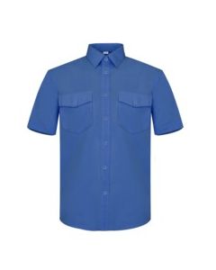 Camisa trabajo manga corta dos bolsillos t44 tergal azul l5000 vesin
