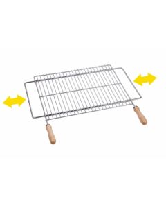 Parrilla barbacoa extensible 70-80x40cm cincado sauvic acero 2726