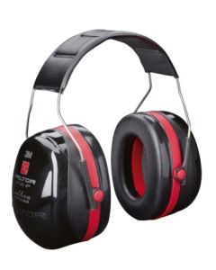 Protector auditivo antiruido negro/rojo optime 3 diadema 3m