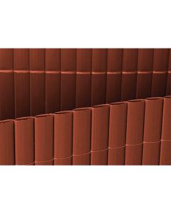 Cañizo ocultacion doble cara 1,5x5 mt pvc marron natuur         98490