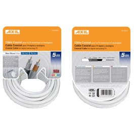 Cable coaxial tv 19 vatc 25 m blanco