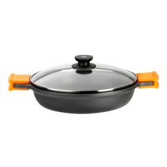 Cacerola cocina baja con tapa 30cm aluminio fundido efficent bra