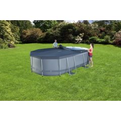 Cobertor piscina ovalado 418x230cm gris bestway 58425