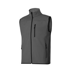 Chaleco trabajo multibolsillos 3xl 94%poliester 6%elastano gris soft shell velil