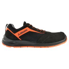 Zapato seguridad s1p t39 microfibra y mesh ultratranspirable negro/naranja flex