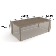 Funda mesa rectangular vison 205 x 105 x h 70
