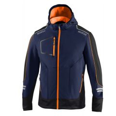 Chaqueta tech softshell azul / naranja fluor talla s