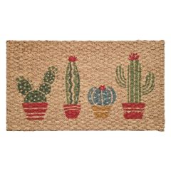 Felpudo coco trenzado cactus 40 x 70 cm