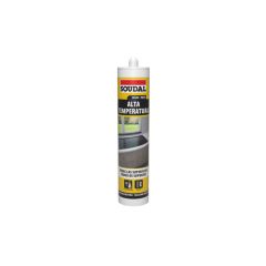 Silicona alta temperatura 290 ml negro soudal