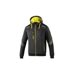 Sudadera tecnica gris / amarillo fluor talla l sparco