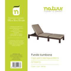 Funda proteccion tumbona 175x76x79cm pvc verde natuur nt68472