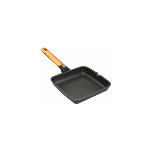 ⇒ Comprar Grill cocina plancha liso con mango 28x28cm aluminio fundido  naranja bra a281328 ▷ Más de 200 tiendas ✔️