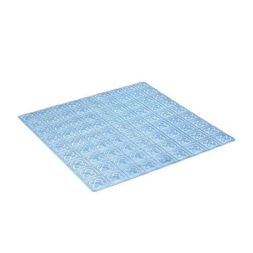 Alfombrilla de ducha antideslizante transparente azul - 53x54 cm cuadrada, Exma, Correos Market